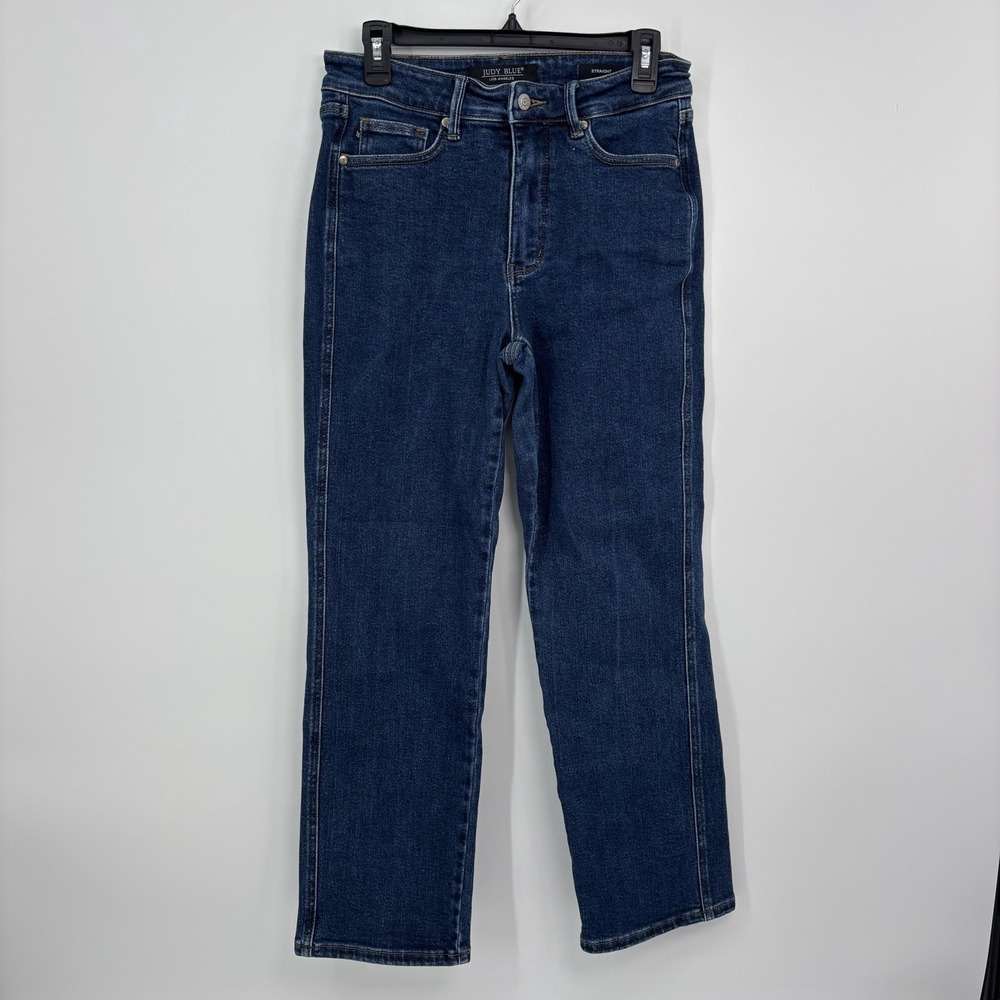 Judy Blue Straight Fit Jeans Dark Wash Stretch Womens Size 7/28